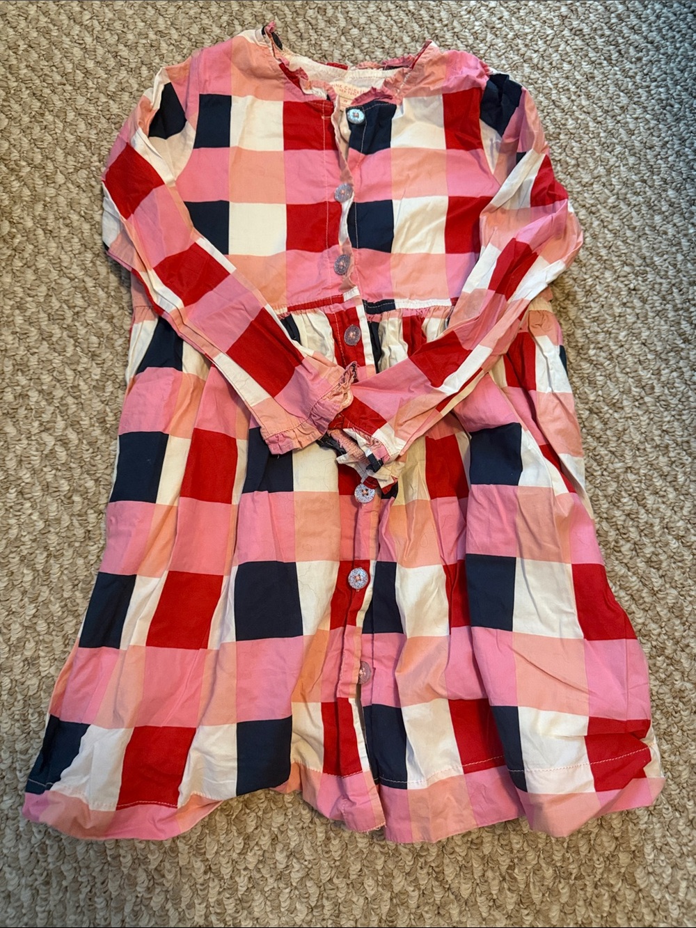 Pink Chicken Plaid Dress